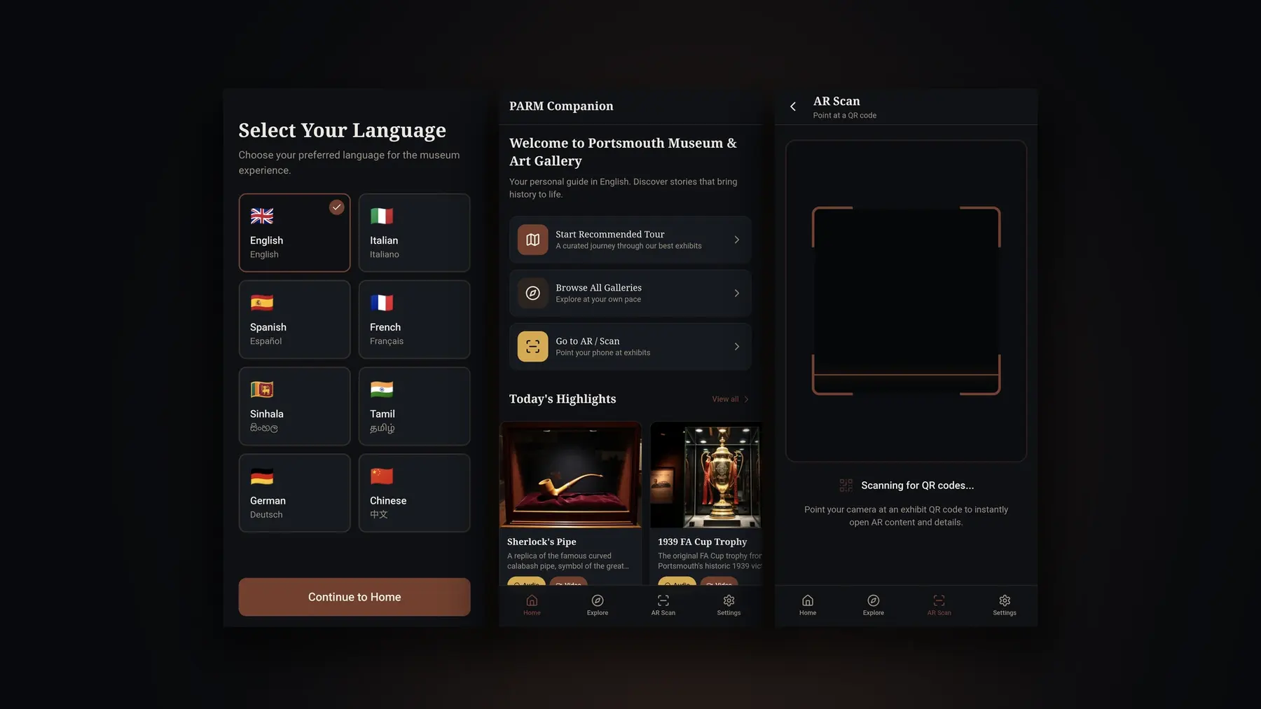 Stories that move with the visitor