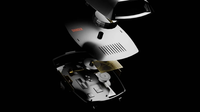 Exploded construction view of the Signal Core wearable concept